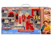 NEW Little Tikes Creative Construction Master Carpenter Set 114 Accessories Gift