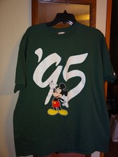 VTG Walt Disney World '95 Mickey single stitch L XL t shirt spirt spellout READ