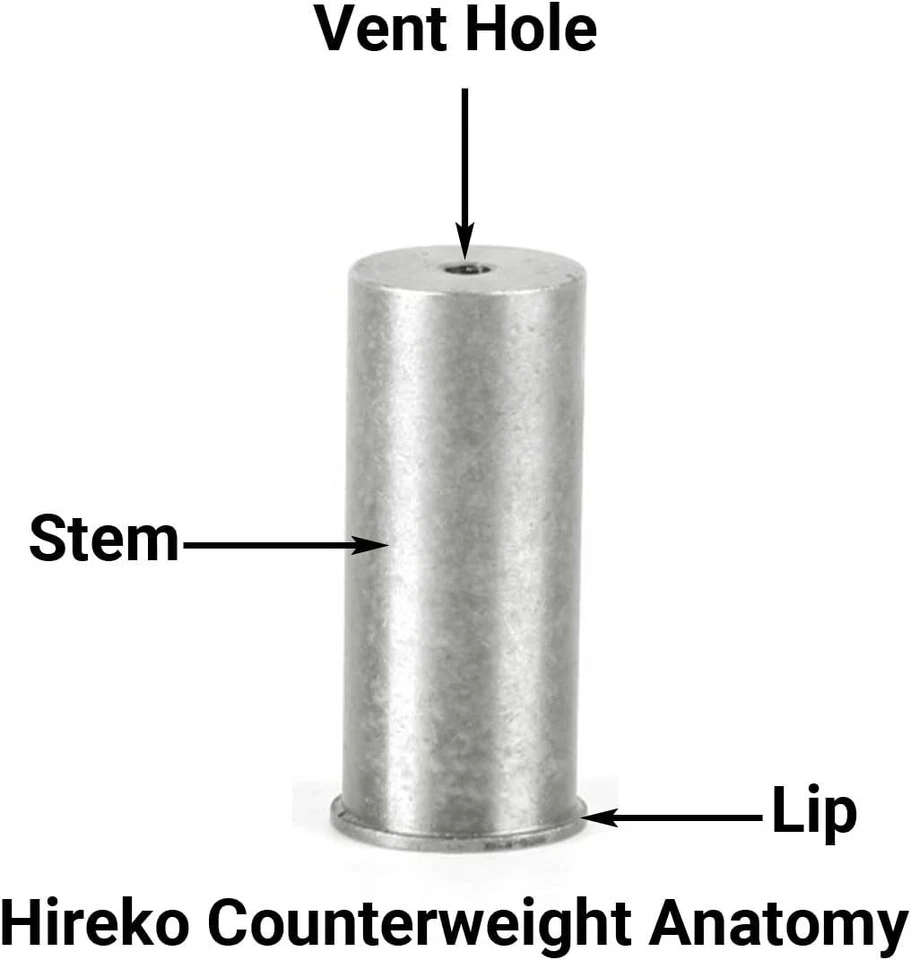 Hireko Golf Club Counterweights for Graphite Shaft (0.470" stem), Silver - Image 4 of 4