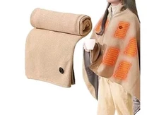 Portable Heated Shawl with Zippper Portable Heated Shawl Wraps for Women...