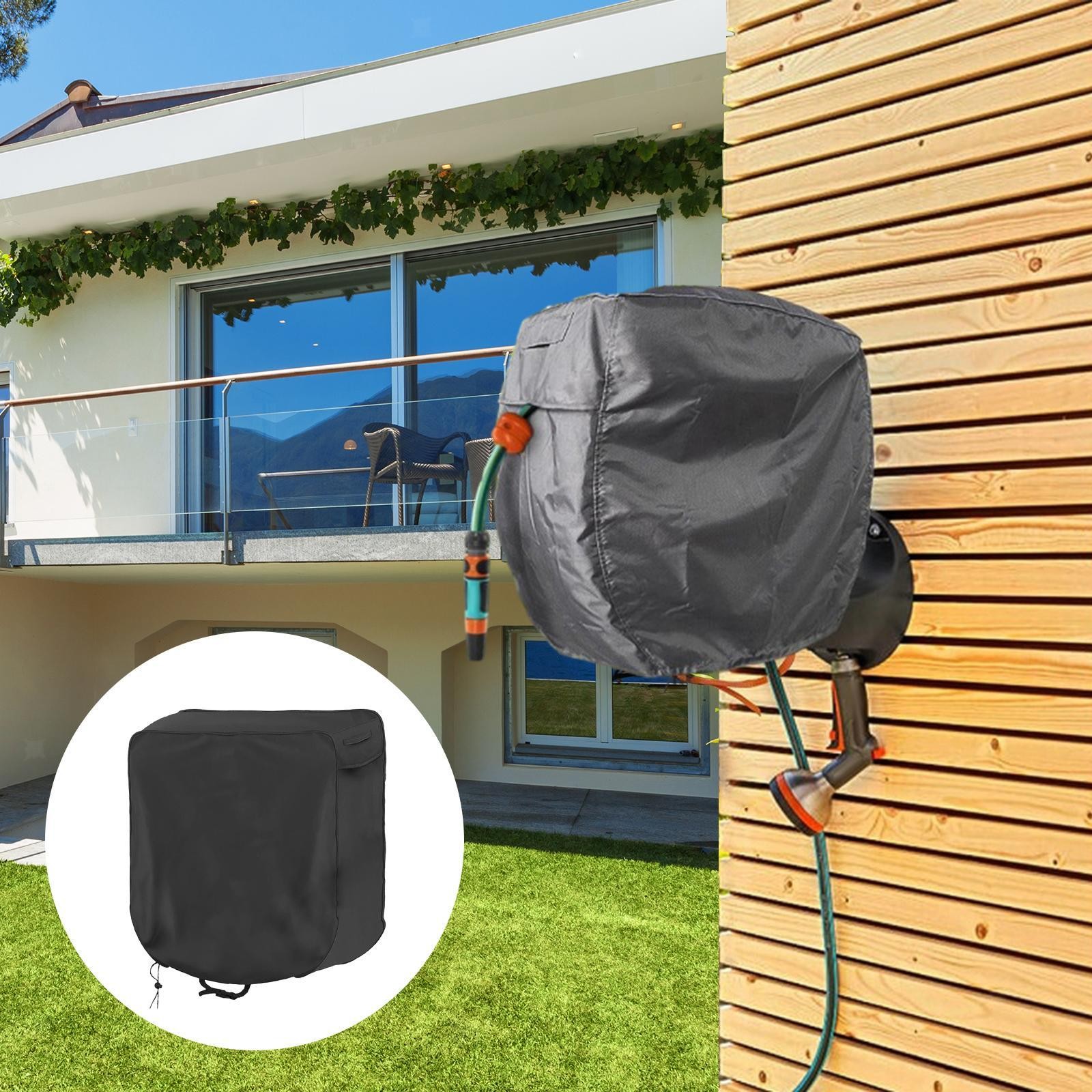 Garden Hose Reel Cover Outdoor Covers Rainproof Easy to Remove Portable Garden