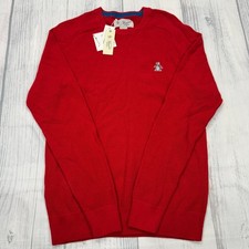 NWT Original Penguin Crewneck Sweater Medium Cherry Red Pullover Mens