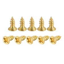 Brass Wood Screws M2 x 5mm Phillips Flat Head Self Tapping Connector 100Pcs