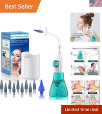 Gentle Ear Wax Removal Kit with 10 Disposable Tips - Safe & Effective Cleaning