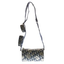 Christian Dior X Denim Tears Oblique Roller Bag Total Pattern Shoulder Navy Used