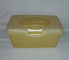 Huggies Baby Wipes Empty Pop Up Refillable Dispenser Container Tub Yellow
