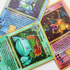 Pokémon Credit Card Skin 3‑Pack – Charizard ● Blastoise ● Venusaur Vinyl Decals