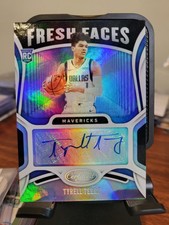 Tyrell Terry ROOKIE AUTO 2020-21 Certified Fresh Faces #FS-TYR RC Card Mavericks