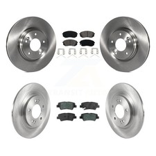 Front Rear Disc Brake Rotors And Semi-Metallic Pads Kit For 2019 Kia Niro EV