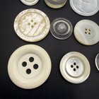 Vtg To Now Button Lot Of 75 Mostly White Plastic Clear Coat Large Honeycomb Dome — photo 4