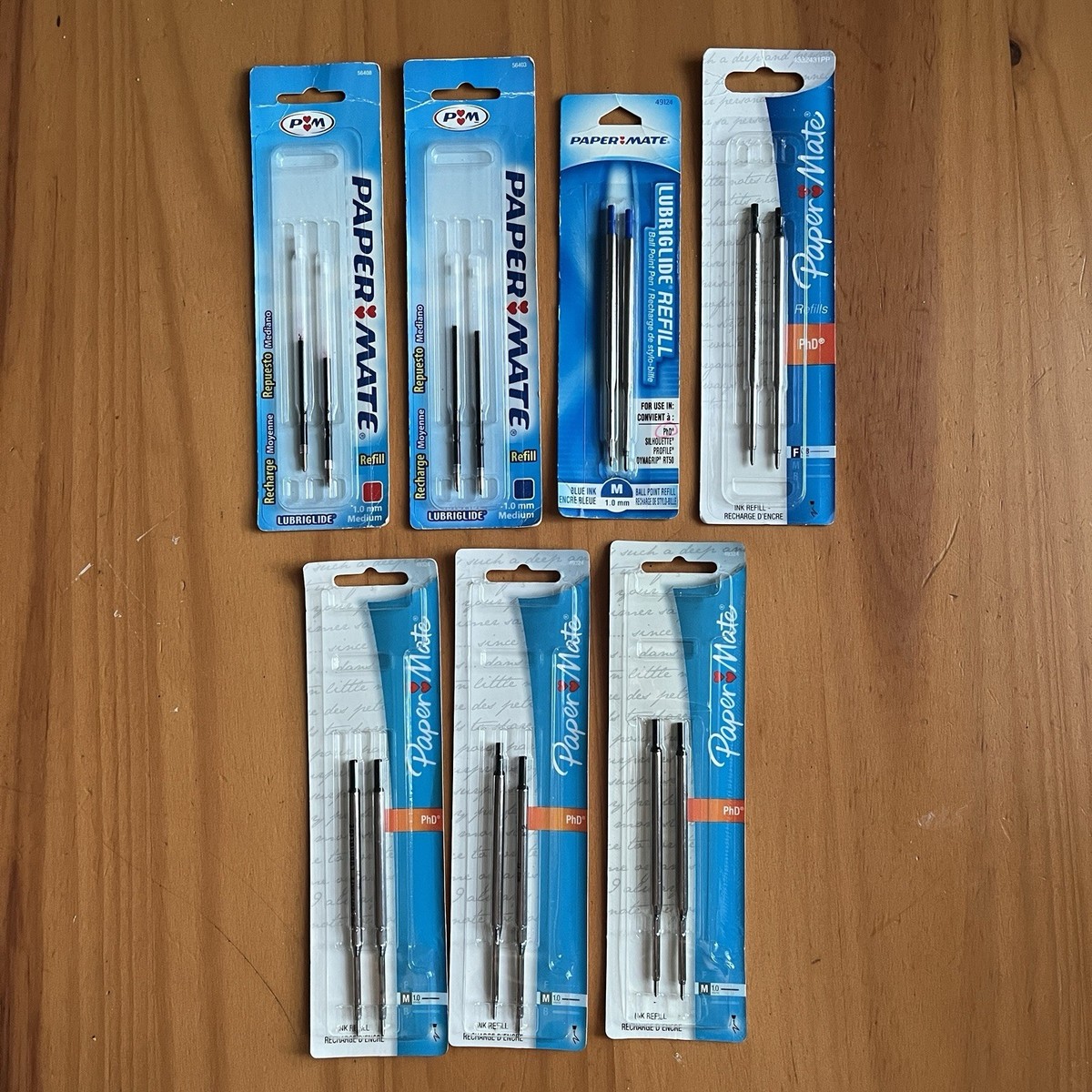 Paper Mate Double Heart Mixed Ink Refill Lot Lubriglide PhD Mm