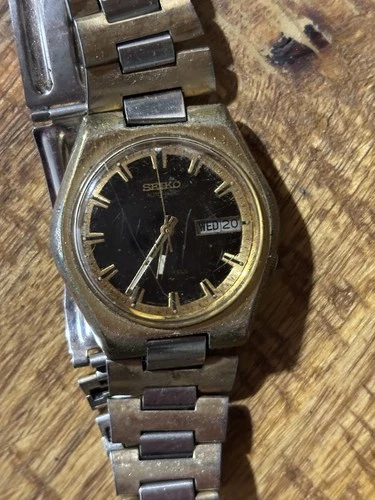 Vintage Seiko Mens Watch 34mm Brown Dial Gold Tone 17 Jewels Automatic 7009-8079