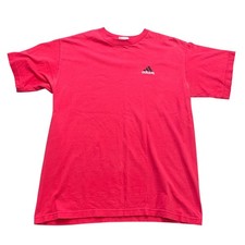 Vintage Adidas Logo Tshirt Mens Medium Red Embroidered 90s Short Sleeve Tee