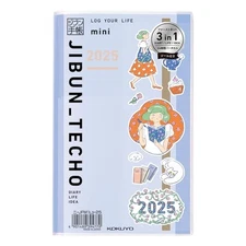 Jibun Notebook Mini First Kit 2025 B6 Slim with Limited Sticker Light Blue
