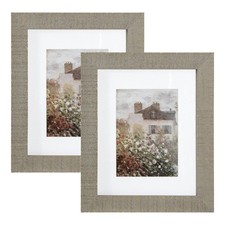 8x10 Wood Picture Frame Rustic Photo Frame Real Glass for Wall and Tabletop 2...