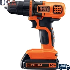 20V MAX Lithium Ion Cordless Drill 11 Position Clutch Variable Speed 750 RPM New