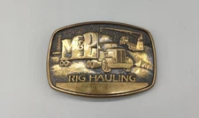 Vintage M&P Big Rig Hauling Truck Trucker Belt Buckle Solid Brass USA MADE