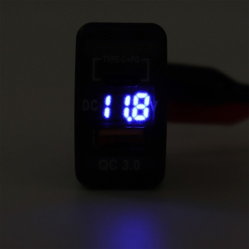 Car Type-C USB Charger Adapter Voltmeter For Toyota Tacoma 4Runner Tundra RAV4 - 第 3/13 張圖片