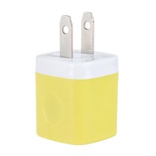 LIMITED 2PC OMNI Universal AC DC Power Adapter USB Port Home Wall Charger Yellow