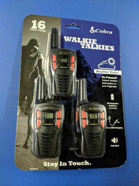 3 Cobra Cxt195 16-mile 2 Way MicroTalk Walkie Talkies for sale online