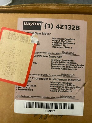 DAYTON GETRIEBEMOTOR 4Z132B. INDUSTRIEGETRIEBEMOTOR. NAGELNEU IN OVP