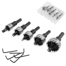 5 Pack High Speed Steel HSS Drill Bit Hole Saw Set 16mm 18.5mm 20mm 25mm 30mm