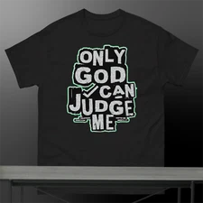 Only God Can Judge Me  Pro Club Shaka Tee to Match J3 Green Glow Sneaker Hip Hop