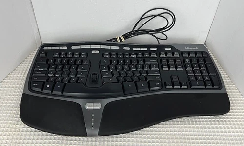 Microsoft Natural Ergonomic Keyboard 4000 v1.0 KU-0462 USB-working-light peel