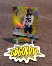 Shaquill Griffin 2017 Panini Phoenix Yellow Prizm RC Rookie /75 #185 Seattle