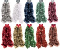6 X 2M Chunky Tinsel Christmas Tree party Home Xmas Decoration Garland 12 Metre