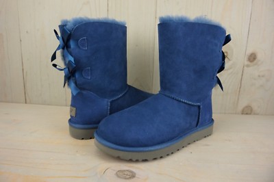 blue uggs with bows on the back