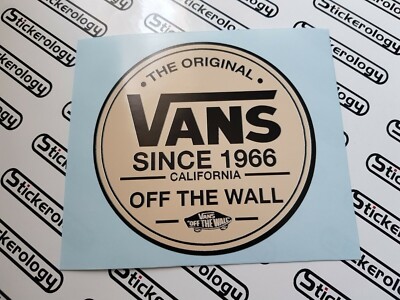 2 X VANS OFF THE WALL CALIFORNIA 1966 AUFKLEBER 300 mm groß