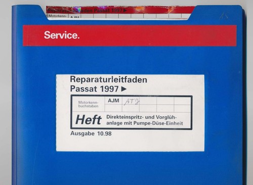 VW Passat 3B (B5), Diesel-Einspritzanlage 1.9 l-Motoren 115 PS, Reparaturleitf.