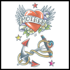 Temporary Tattoo: Vintage Heart/Anchor
