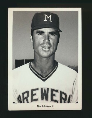 Tim Johnson Vintage Milwaukee Brewers 1970s B&W Photo Card 5" x 7" | eBay