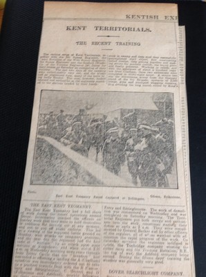 K2-9 Ephemera 1910 Article Kent Territorials The Recent Training Yeomanry Patrol