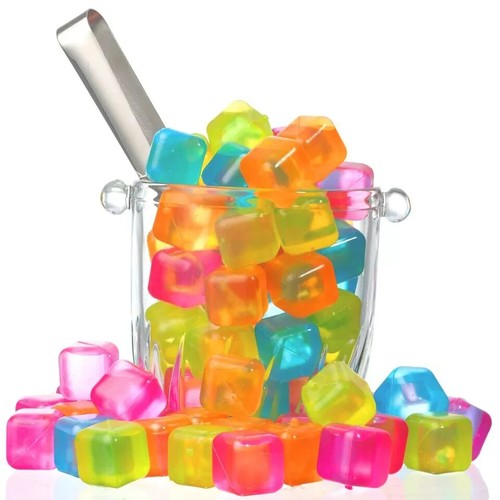 40Pcs Reusable Plastic Coloured Ice Cubes use in Cold Drinks Bar BBQ Multicolour - Picture 4 of 6