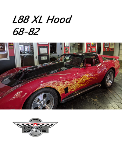 C3 Corvette Custom Fiberglass Xl L88 Hood Skin - 3 inches higher than stock L88