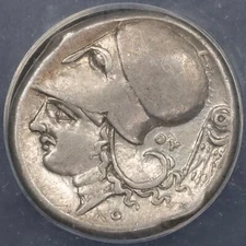 Athena. Pegasos. Greek. Akarnania, Thyrrheion AR Stater 320-280 BC - ANACS VF 35