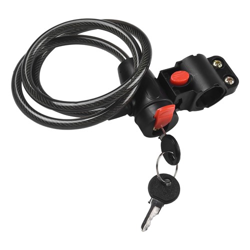 Bicycle Bike Lock 2 Keys Steel Spiral Cable Cycle Chain Security Heavy Duty E - Picture 2 of 6