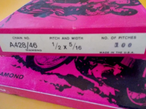 Kawasaki KLT 110 Rear Chain & Repair Kit 428 100 link Diamond USA."Non O Ring" - Picture 2 of 7