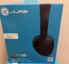 Jlab Jbuddies Pro Folding Over-ear Kids Wired Headphone - Black/Blue - NEW
