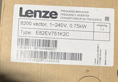 LENZE 8200 Vector E82EV751K2C-NIB