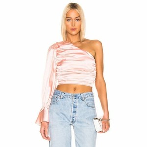 satin blush top