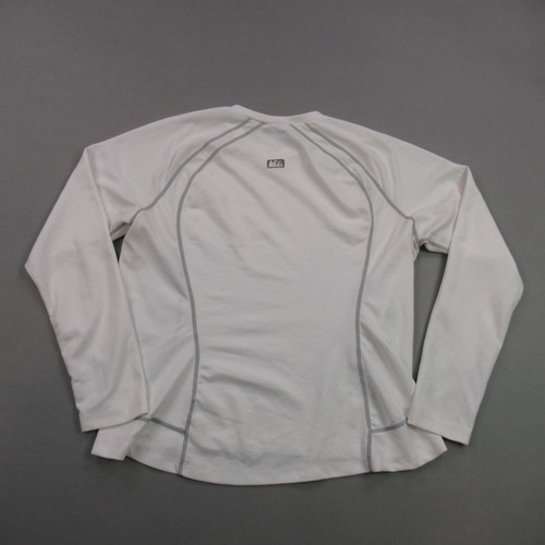 REI Shirt Girls Large Long Sleeve White V Neck Casual Lightweight Stretch - Picture 4 of 9