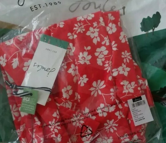 JOULES RED FLORAL HARBOUR RELAXED FIT COTTON TOP size 12. BNWT. RRP £29.95 image 9