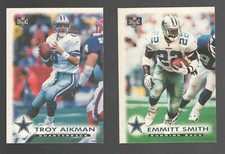 1997 Score Board NFL Experience #1 #17 Troy Aikman Emmitt Smith Dallas Cowboys