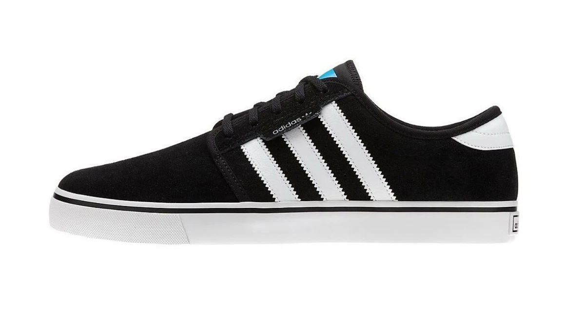 Adidas SEELEY Black White Black Skate Sneaker (223) Men&#039;s Shoes |