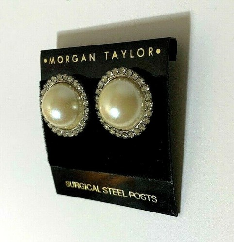 Morgan Taylor Earrings - Cubic Zirconia - Sparkling Fashion Vintage - New! - Picture 3 of 3
