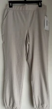 RBX Active Jogger Pants Womens Size Medium Beige Elastic Waist Style CR7053 Newt